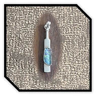 Main page item silver & free-form opal triplet cricket bat pendant $220A