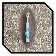 Main page item silver & free-form opal triplet cricket bat pendant $220A