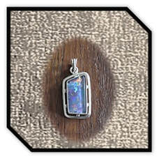 Main page item silver & free-form opal triplet pendant $300B