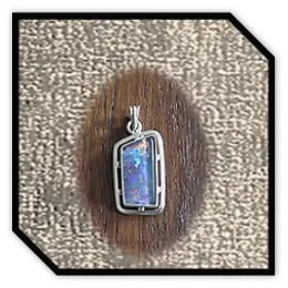 PE00300B-Sterling Silver Opal Pendant. $300.00