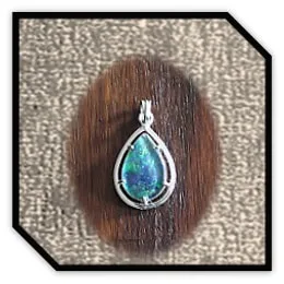 PE00300C-Sterling Silver Opal Pendant. $300.00