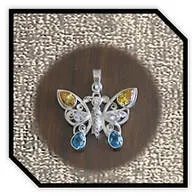 Main page item silver & multiple cubic butterfly pendant $300I
