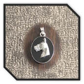 Main page item silver & onyx horse head pendant $300K