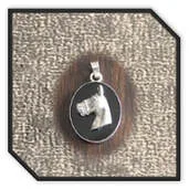 Main page item silver & onyx horse head pendant $300K