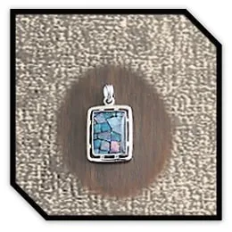 PE00350C-Sterling Silver Opal Mosaic Pendant. $350.00