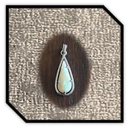 PE00350D-Sterling Silver Opal Pendant. $350.00