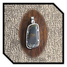 Main page item silver & free-form boulder opal pendant $380A