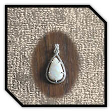 Main page item silver & pear-shaped solid opal pendant $380C