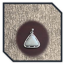 Main page item silver & triangular solid opal pendant $380D