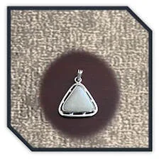Main page item silver & triangular solid opal pendant $380D