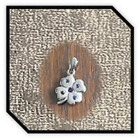 Main page item silver & 5 x sapphire four-leaf-clover pendant $400J