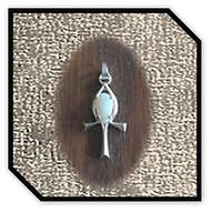 Main page item silver & drop-shaped solid opal Celtic cross pendant $400K