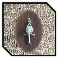 Main page item silver & drop-shaped solid opal Celtic cross pendant $400K