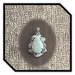 PE00400L-Sterling Silver Opal Pendant. $400.00