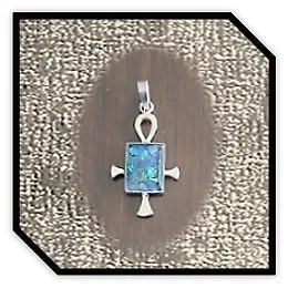 PE00400N-Sterling Silver Mosaic Opal Pendant. $400.00