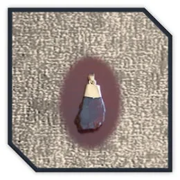 PE00450A-14ct Yellow Gold Cap Uncut Natural Garnet Pendant. $450.00