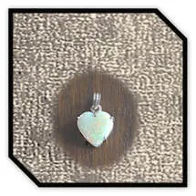 Main page item silver & heart shaped solid opal pendant $450B