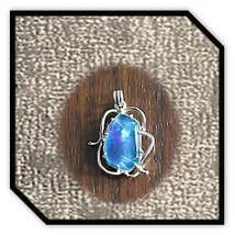 Main page item fancy silver wire & free-form opal triplet pendant $500A