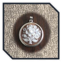 Main page item silver & round Carnelian shrub cameo pendant $500C