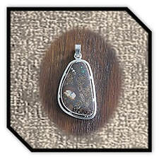 Main page item silver & free-form boulder opal pendant $500E