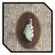 Main page item fancy silver & free-form solid opal pendant $500F