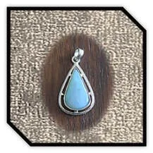 Main page item silver & drop-shaped solid opal pendant $500G
