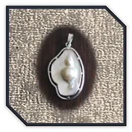 PE00680A-Sterling Silver Blister Pearl Pendant. $680.00
