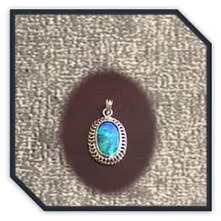 Main page item 9ct yellow gold twisted wire & oval opal doublet pendant $750B