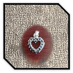 Main page item 9ct white gold & 16 x round sapphire heart pendant $750C