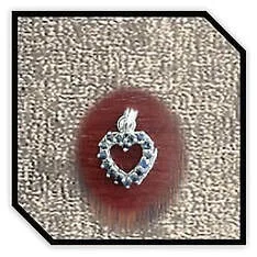 Main page item 9ct white gold & 16 x round sapphire heart pendant $750C