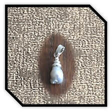 Main page item silver cap & natural grey pearl pendant $800A