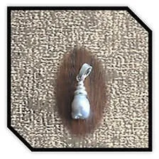 Main page item silver cap & natural grey pearl pendant $800A