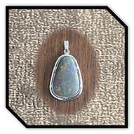 Main page item silver & free-form opal matrix pendant $1000C