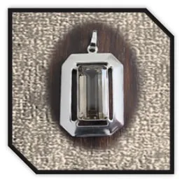 PE01200B-Sterling Silver Smoky Quartz Pendant. $1200.00