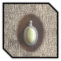 Main page item silver & honey opal pendant $1200C