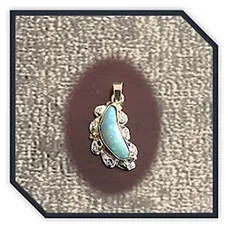 Main page item 9ct yellow gold 8 x diamond & free-form black shell opal pendant $1500A
