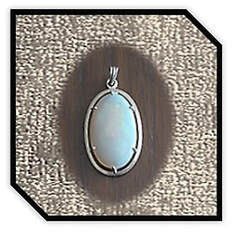 Main page item silver & large oval solid opal pendant $1500D