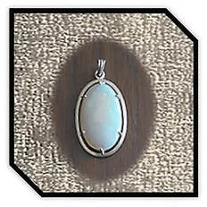 Main page item silver & large oval solid opal pendant $1500D