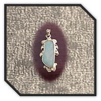 Main page item 9ct yellow gold & free-form solid opal pendant $1600A