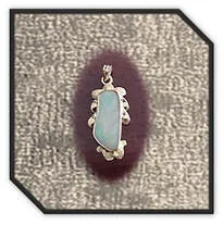 Main page item 9ct yellow gold & free-form solid opal pendant $1600A