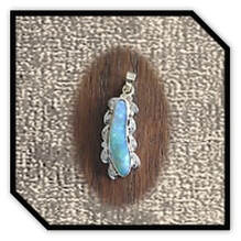 Main page item 9ct yellow gold free-form solid opal & diamond pendant $1680B