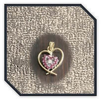 Main page item 18ct yellow gold ruby & diamond heart shaped pendant $1800A