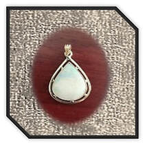 Main page item 9ct yellow gold & pear-shaped solid opal pendant $1800B