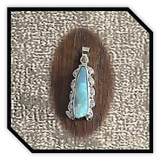 Main page item 9ct yellow gold free-form solid shell opal & 10 x diamond pendant $1880A