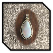 Main page item 9ct yellow gold & free-form oval solid opal pendant $2800A