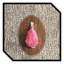 Main page item 18ct yellow gold large pear shaped ruby pendant $3000A