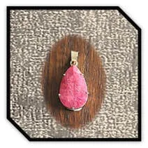 Main page item 18ct yellow gold large pear shaped ruby pendant $3000A