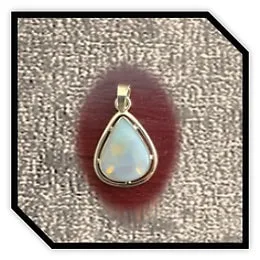 PE03200A-18ct Yellow Gold Semi-Black Opal Pendant. $3200.00