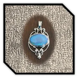 PE03500A-9ct White Gold Solid Opal Pendant. $3500.00
