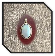 Main page item 18ct yellow gold & oval solid crystal opal pendant $4000B